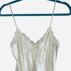 Vintage 80s Victoria s Secret Bridal Satin Nightie Slip Dress Large Lace Ivory