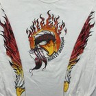Vintage Y2k Harley Davidson Flames Eagle Long Sleeve Graphic Shirt Size Medium