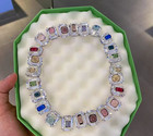 Swarovski Chroma Octagonal Cut Colorfulful Candy Large Crystal Necklace