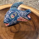 Vintage Mexican Folk Art Oaxacan Wood Carving Fish Alebrije Signed Felix Calvo