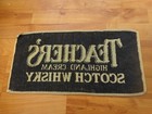 Rare Vintage Teachers Highland Cream Scotch Whisky Pub Bar Beer Towel Breweriana