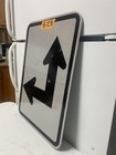 Authentic Traffic Road Street Highway Sign Arrow Straight Left 21  X 15   8-28