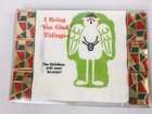 Vintage Christmas Party Set Paper Napkins Matches Match Book Box Humor Angel