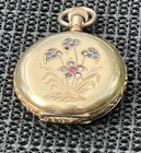 Antique Acme Pocket Watch Size 6 Hunter Case Gold Filled Jewel Accent Case Runs
