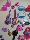 Mattel Monster High Large Mixed Accessories Lot  Pets  Food  Bags  165 Pieces 