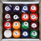 Vintage Pool Balls 1  Size Miniature Size Classic Toy Complete Set