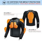 Motorcycle Shirt Mesh Motorcycle Jacket Men With Ce Level 2 Armor Large Black