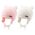 Baby Toddler Girl Soft Warm Cable Knit Beanie Hat For Fall Winter Kids