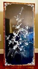 Rare Vintage Antique Chinese Asian Lacquered  Mother Of Pearl Flowers And Birds