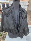 Victorian Black Mourning Cape With Beaded Mantle Costume Vintage Authentic