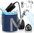 Portable Shower Camping rechargeable Shower Pump With Folding Bucket For Outdoor