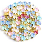 300pcs Opal Sew On Mixed Size 4mm 5mm 6mm 7mm 8mm  00 Color