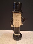 Vintage Planters Mr  Peanut Cast Iron Coin Piggy Bank  7 5  Tall 