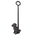 Vintage Cast Iron Dog Door Stop With Handle - 19 4  Tall Home Decor Accent