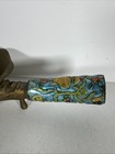 Vintage Chinese Brass   Enamel Hot Coal Iron Or Rice Scoop 7    Long