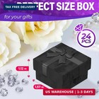 Set Of 24 Black Ring Gift Box - Elegant Design Jewelry Gift Boxes  Small Earring