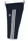 Adidas Originals High Waist Short Tights Women s Xs Black White 3 Stripe Gn2842