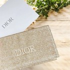 Nib Dior Beauty Raffia Straw Pouch Bag W  Unbranded Pearl Chain Novelty Gwp