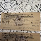 Bank Checks Lot Of 6 From 1918  Humboldt National Bank  Humboldt Kansas  Antique