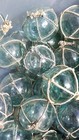 Japanese Glass Fishing Floats 2  Lot-5 Round Netted Buoy Balls Vntg Usa Bz