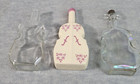 Lot Of 3 Glass Violin Cello Bottles 2 Clear - 1 Ceramic 8    Vintage - 1 Wheaton