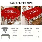 Red Merry Christmas Tablecloth Holiday Home Decor 2025 New Year 2026