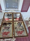 Vintage Miller High Life First Edition Sportsman Series 4 Wild Life Mirror Sign 