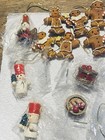Lot Of 30 Vtg Mini Wooden   Ceramic Christmas Ornaments New Old Stock