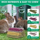 33 Pcs Rabbit Chew Toys Timothy Grass Carrot Sticks For Guinea Pig Hamster Bunny