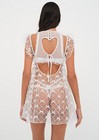 Vs For Love And Lemons Fiorella Slip Dress  thong 2 Piece Set Bridal White Nwt