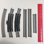 Lot Of 55 Ho Scale Steel   Brass Tracks  curves  Straights  Rerailers 