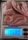 3 Large Carved Pink Opal Drilled Pendant Beads 196 Cts