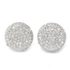 Men s Iced Hip Hop Luxury Rh Plated Xl Round Screw Back Stud Earrings Be 11403 S