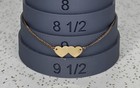 Forstner Jewelry Ankle Bracelet 12k Gold Filled 1 20 Double Hearts Anklet Sz 8  