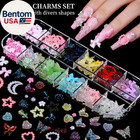 Nail Charms  Nail Rhinestones Kit With 8 Boxes Of Nail Gems  3d Charms For Nails