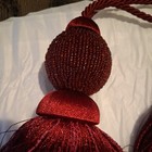 Vintage Decorative Curtain Tiebacks Double Tassel Rope Tie Backs Burgundy 2