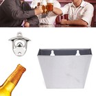 Wall Mount Stationary Bottle Opener   Mounted Cap Catcher Bar Beer Soda For Bar