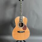 00045 Acoustic Electric Guitar Solid Spruce Top Black Fretboard Abalone Inlay
