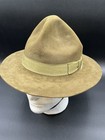 Vintage Boy Scout Felt Campaign Or Smokey Bear Hat - Size 7-1 8
