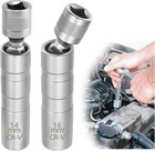 14mm   16mm Thin Wall Magnetic Swivel Spark Plug Socket 12-point Removal Tool