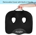 Loutytuo Seat Cushion Pillow 100  Memory Foam And Washable Cover for Black 