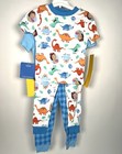 New Toddler Boys 4pc Short Sleeve Cotton Snug Fit Ms  Rachel Pajama Set Blue 2t