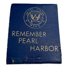Vtg 1940s Wwii U s  Navy Remember Pearl Harbor   Anchor Matchbook Set Of 2 Full