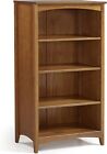 4 Shelf Bookcase Solid Wood 48  H Adjustable Shelving Bookshelf For Living Room