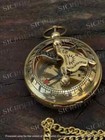 Antique Vintage Elgin Brass Pocket Watch With Pocket Sundial Compass For Man