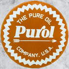 Purol Pure Oil  Porcelain Enamel Heavy Metal Sign 30 Inches Double  Side