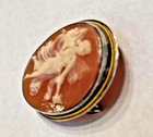 Rare 14k Gold silver Diana Water Bearer Shell Cameo Pin pendant