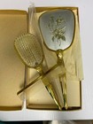 Vintage Handheld Vanity Mirror And Hairbrush Comb Set  nib 