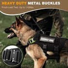 Service Dog Vest Harness For Large Dog  Tactical Working Molle Vest With 10 P   