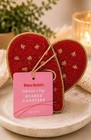 World Market Valentine Beaded Heart Coasters Set   4 Pink Red Sequined Decor New